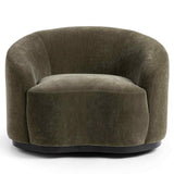 Beverly Swivel Chair, Olive Moss