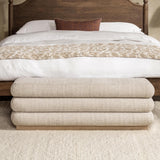 Olina Storage Bench, Warm Flax