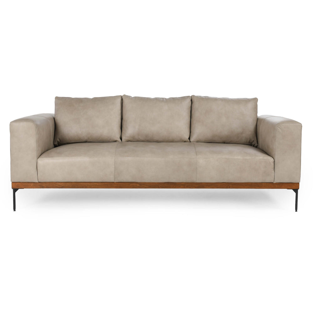 Bentley Leather Sofa, Tan-Furniture - Sofas-High Fashion Home