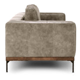 Bentley Leather Sofa, Storm Gray-Furniture - Sofas-High Fashion Home