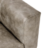 Bentley Leather Sofa, Storm Gray-Furniture - Sofas-High Fashion Home