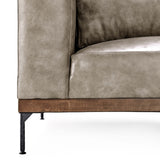 Bentley Leather Sofa, Storm Gray-Furniture - Sofas-High Fashion Home