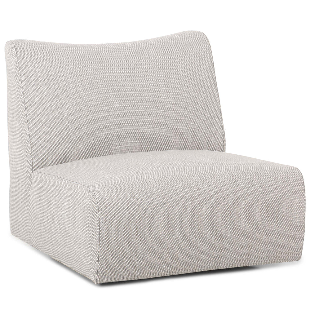 Atlas Outdoor Swivel Chair, Light Gray-Furniture - Outdoor-High Fashion Home