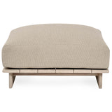 Livia Outdoor Square Ottoman, Taupe-Furniture - Outdoor-High Fashion Home