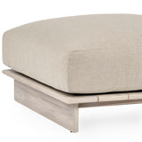 Livia Outdoor Square Ottoman, Taupe-Furniture - Outdoor-High Fashion Home