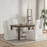 Jordan Upholstered Dining Chair Set of 2, White-Furniture - Dining-High Fashion Home