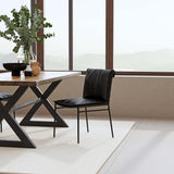 Mayer Dining Chair Set of 2, Jet Black