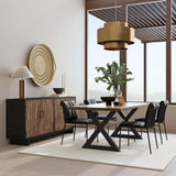 Mayer Dining Chair Set of 2, Jet Black