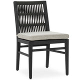 Westville Outdoor Dining Chair Set of 2, Black-Furniture - Outdoor-High Fashion Home