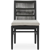 Westville Outdoor Dining Chair Set of 2, Black-Furniture - Outdoor-High Fashion Home