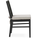 Westville Outdoor Dining Chair Set of 2, Black-Furniture - Outdoor-High Fashion Home