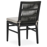 Westville Outdoor Dining Chair Set of 2, Black-Furniture - Outdoor-High Fashion Home