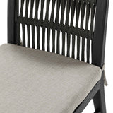 Westville Outdoor Dining Chair Set of 2, Black-Furniture - Outdoor-High Fashion Home