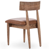 Alvaro Leather Dining Chair Set of 2, Golden Wheat-Furniture - Dining-High Fashion Home