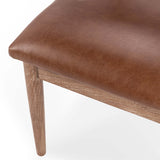 Alvaro Leather Dining Chair Set of 2, Golden Wheat-Furniture - Dining-High Fashion Home