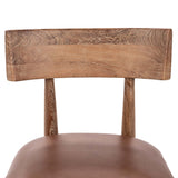 Alvaro Leather Dining Chair Set of 2, Golden Wheat-Furniture - Dining-High Fashion Home