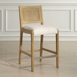 Interweave Counter Stool, Light Oak Ceruse-Furniure - Benches-High Fashion Home