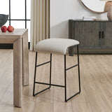 Arcane Counter Stool, Ecru-Furniure - Benches-High Fashion Home