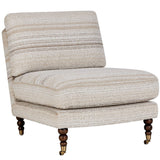 Chatsworth Accent Chair, Taupe Stripes-Furniture - Chairs-High Fashion Home