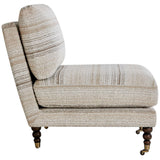 Chatsworth Accent Chair, Taupe Stripes-Furniture - Chairs-High Fashion Home