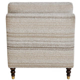 Chatsworth Accent Chair, Taupe Stripes-Furniture - Chairs-High Fashion Home
