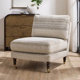 Chatsworth Accent Chair, Taupe Stripes-Furniture - Chairs-High Fashion Home