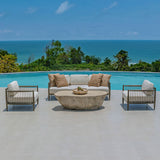 Borneo Outdoor Sofa, Oyster White-Furniture - Sofas-High Fashion Home