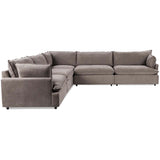 Caplan 5 Piece Sectional, Elite Charcoal