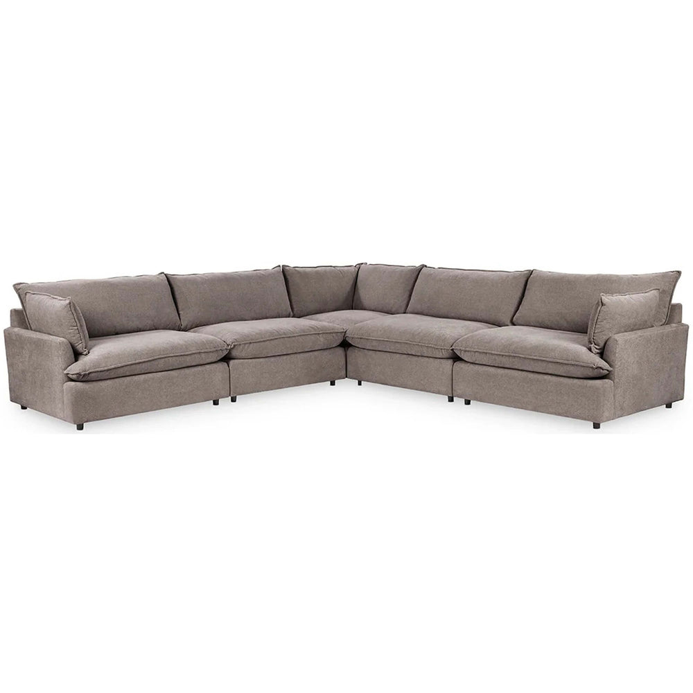 Caplan 5 Piece Sectional, Elite Charcoal