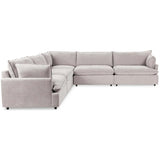 Caplan 5 Piece Sectional, Elite Gray