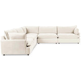 Caplan 5 Piece Sectional, Elite Ivory