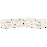 Caplan 5 Piece Sectional, Elite Ivory