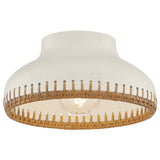 Southfields Flush Mount, Aged Brass/Ceramic Cream Pebble