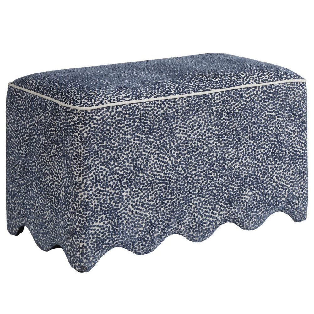 Harborline Ottoman, Blue Abstract Dots