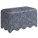 Harborline Ottoman, Blue Abstract Dots