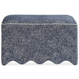 Harborline Ottoman, Blue Abstract Dots