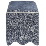 Harborline Ottoman, Blue Abstract Dots