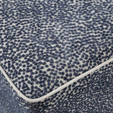 Harborline Ottoman, Blue Abstract Dots