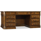 Tynecastle Executive Desk, Chestnut-Furniture - Office-High Fashion Home