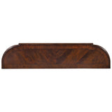 Leesburg Demilune Hall Console, Swirl Mahogany-Furniture - Accent Tables-High Fashion Home