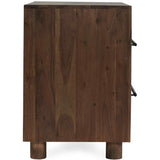 Jaxon 2 Drawer Nightstand, Harvest Brown-Furniture - Bedroom-High Fashion Home