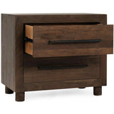 Jaxon 2 Drawer Nightstand, Harvest Brown-Furniture - Bedroom-High Fashion Home