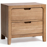 Laguna 2 Drawer Nightstand, Natural-Furniture - Storage-High Fashion Home