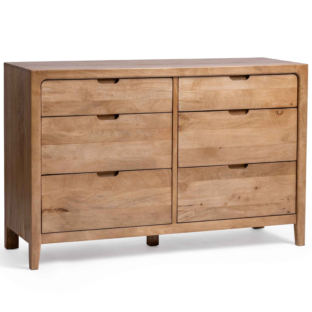 Laguna 6 Drawer Dresser, Natural-Furniture - Bedroom-High Fashion Home