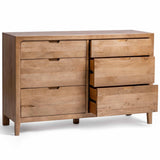 Laguna 6 Drawer Dresser, Natural-Furniture - Bedroom-High Fashion Home