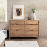 Laguna 6 Drawer Dresser, Natural-Furniture - Bedroom-High Fashion Home