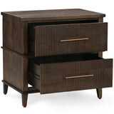 Westlake 2 Drawer Nightstand, Kona Brown