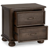 Brookside 2 Drawer Nightstand, Cocoa Brown