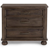 Brookside 3 Drawer Nightstand, Cocoa Brown
