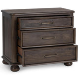 Brookside 3 Drawer Nightstand, Cocoa Brown